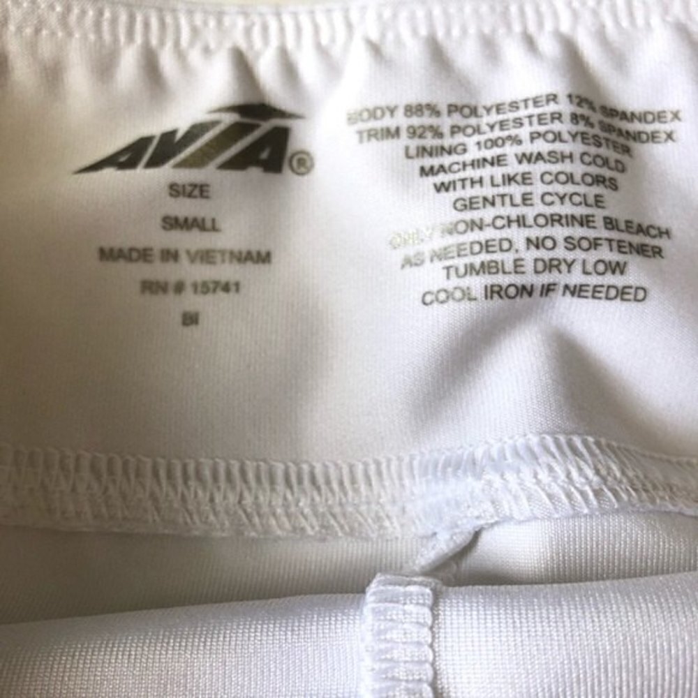 AVIA White & Purple Trim Tennis Athletic Skirt Skort Built In Shorts S - Picture 6 of 6